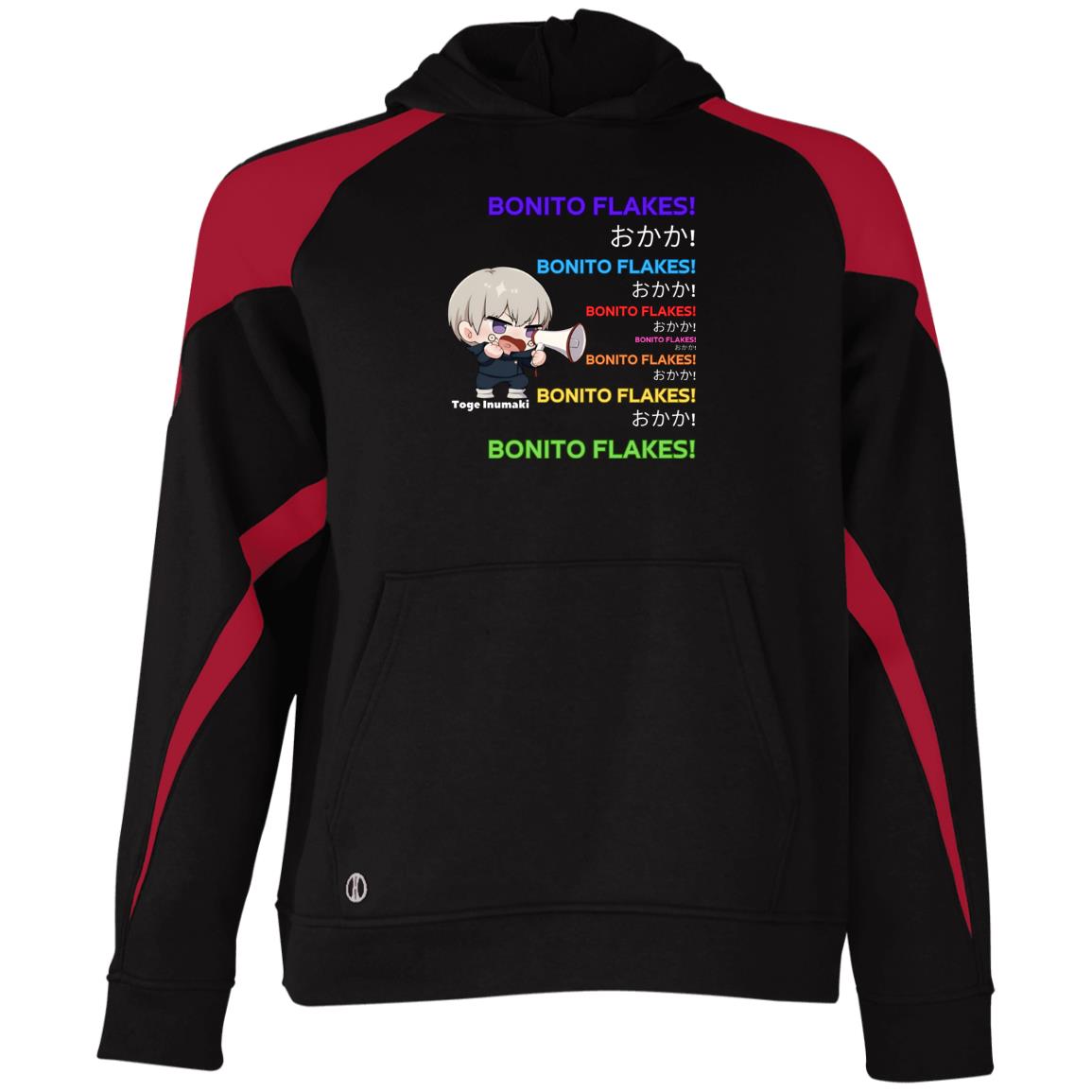 Jujutsu Kaisen - Bonito Flakes Youth Athletic Colorblock Fleece Hoodie