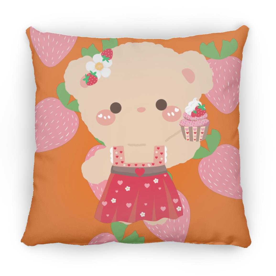 The Grumpy Cookies - Ellie Bear Small Square Pillow