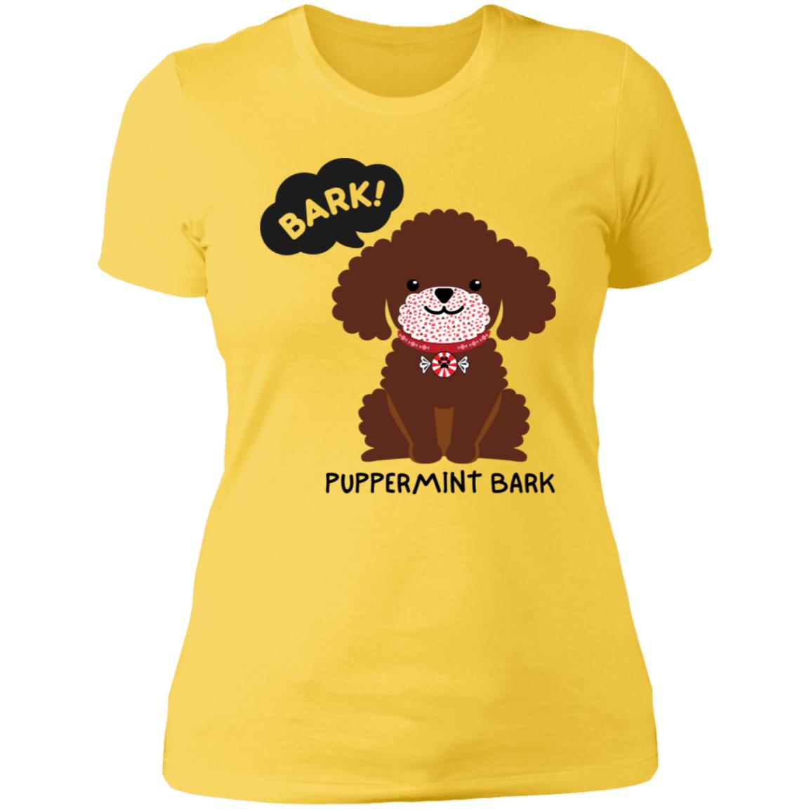 The Grumpy Cookies - Puppermint Bark Ladies Boyfriend T-Shirt