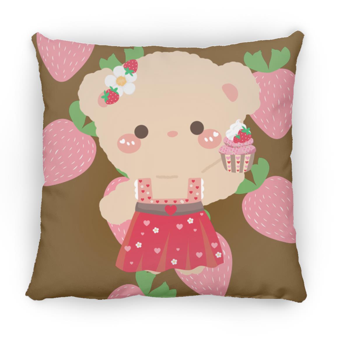 The Grumpy Cookies - Ellie Bear Small Square Pillow