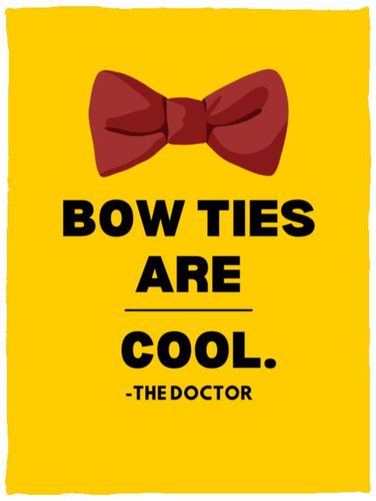 Dr Who - Bow Ties Are Cool Cozy Plush Fleece Blanket - 30x40