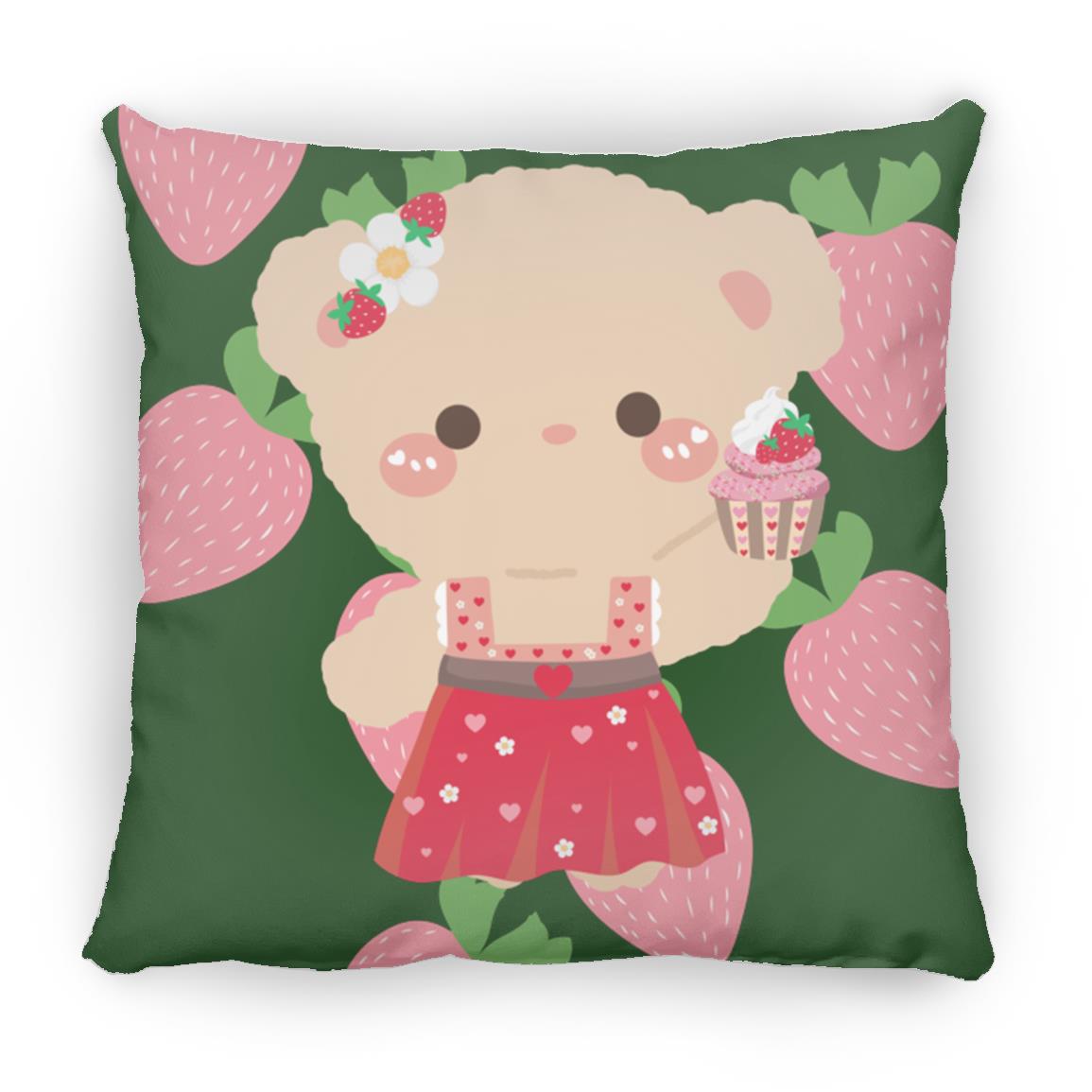 The Grumpy Cookies - Ellie Bear Small Square Pillow