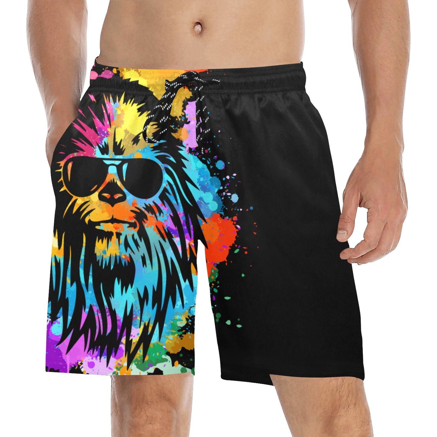Star Wars - Ladies Love Cool Chewie Men's Mid-Length Beach Shorts
