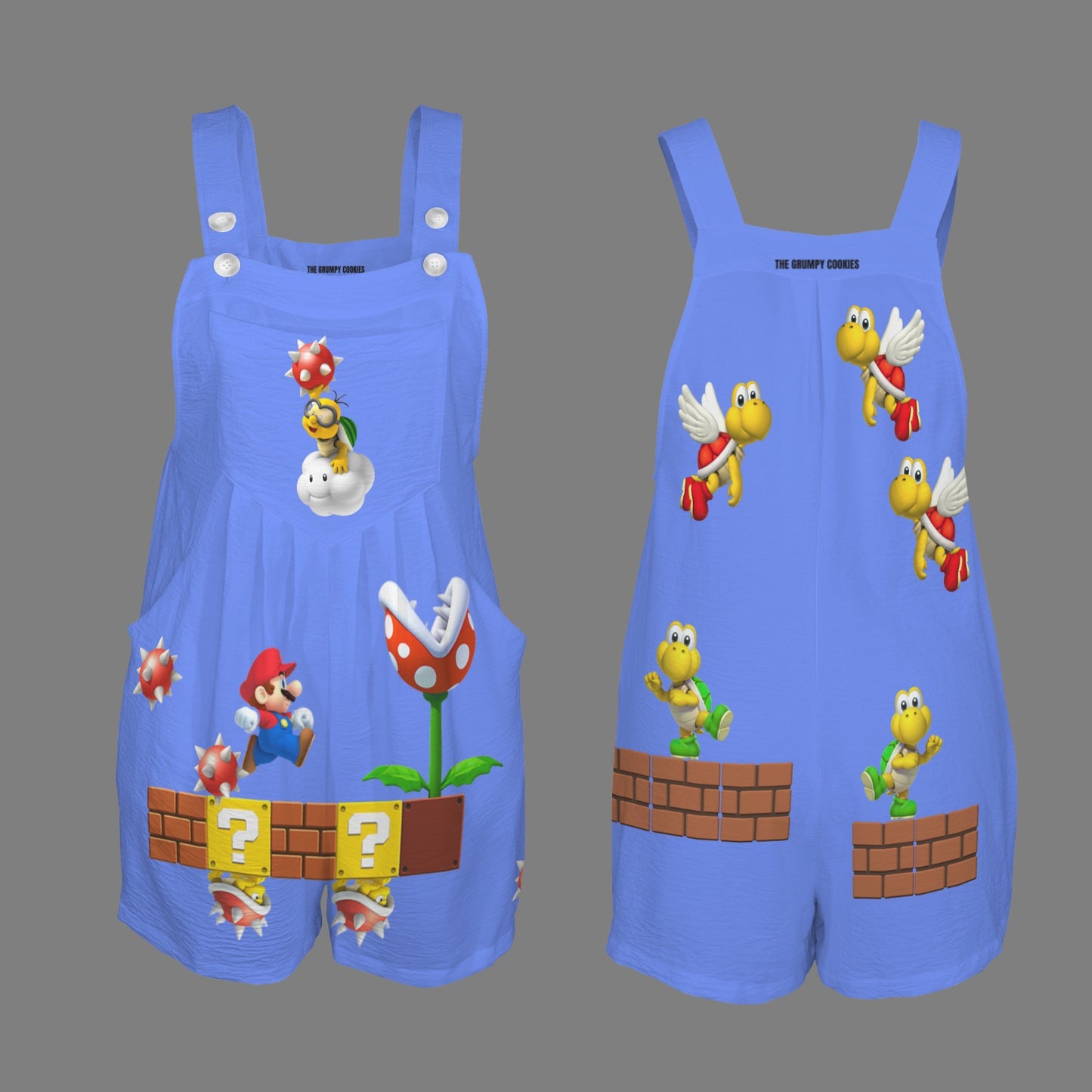 Mario Bros. - Super Mario Lakitu Women's Pocket Bib Short Romper