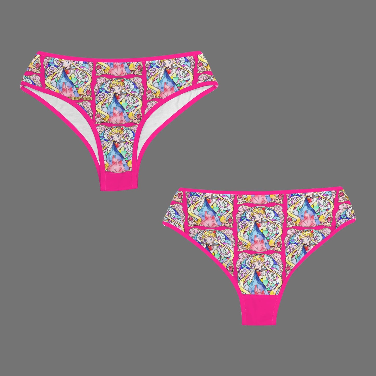 Sailor Moon- Stained Glass Sailor Moon- Stained Glass Sailor Moon Women's Red Mid Rise Pink Underwear