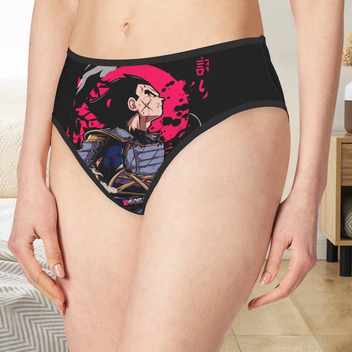 Dragon Ball - Samurai Vegeta Women's Mid Rise Black Underwear