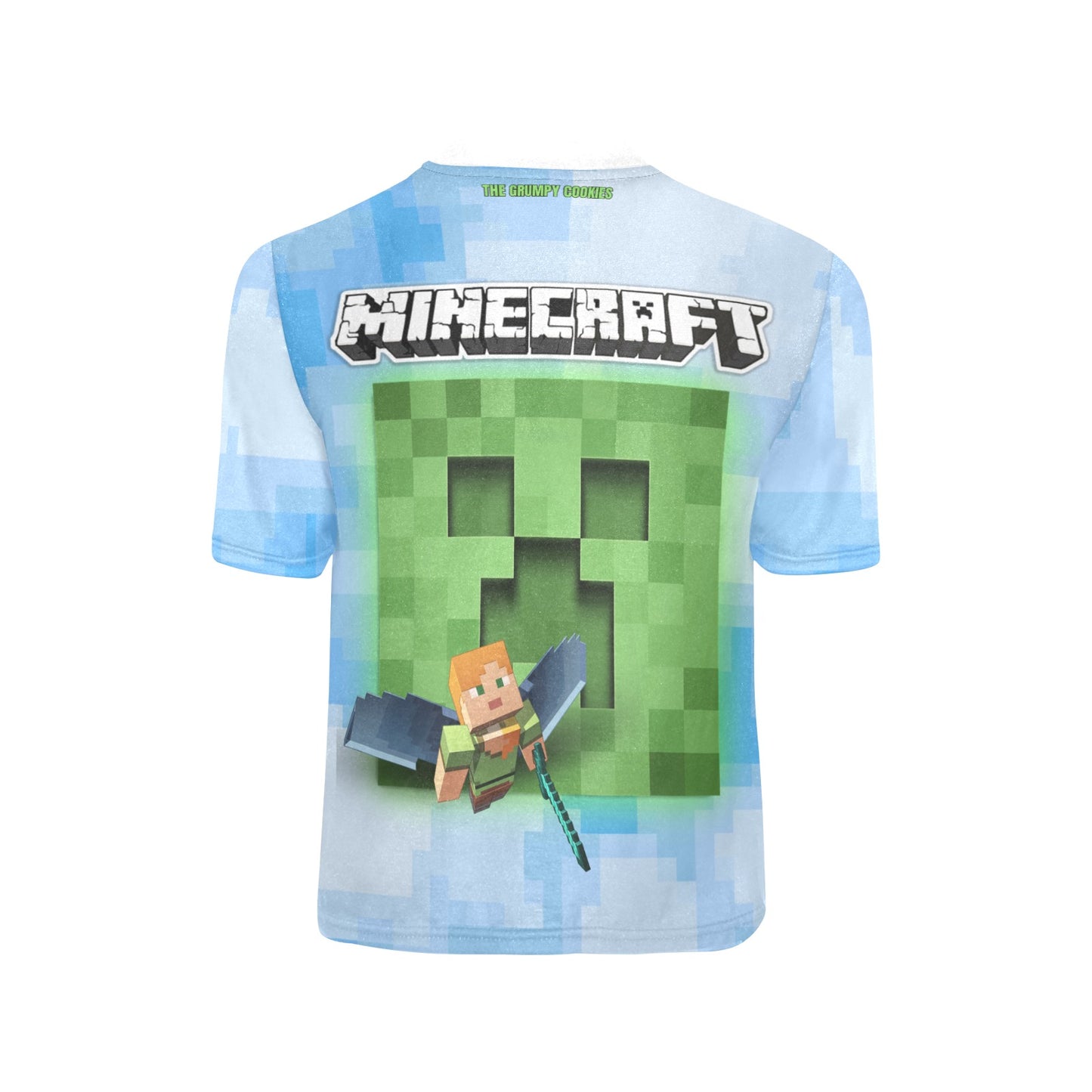 Minecraft - Minecraft Gives Me Wings Big Boy's All Over Print Crew Neck T-Shirt