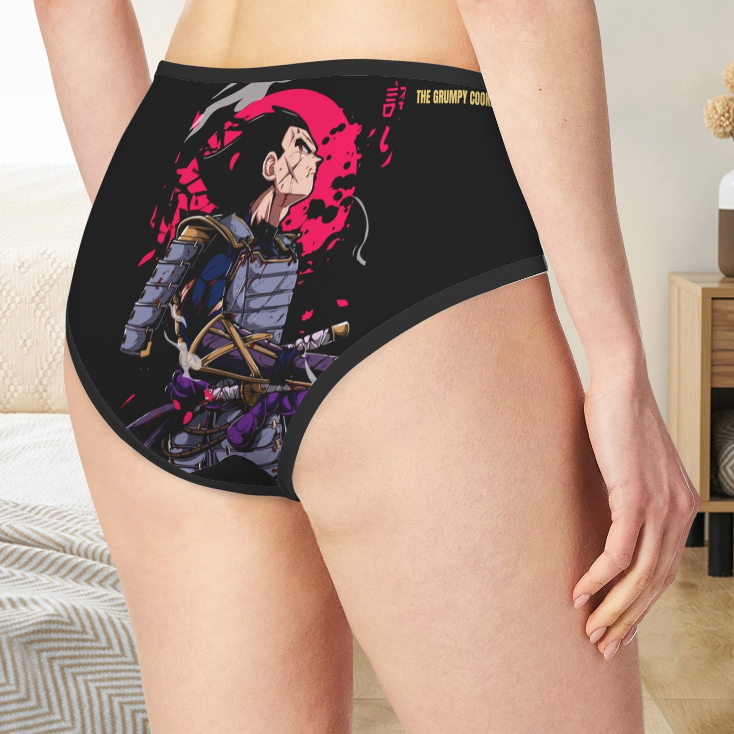 Dragon Ball - Samurai Vegeta Women's Mid Rise Black Underwear