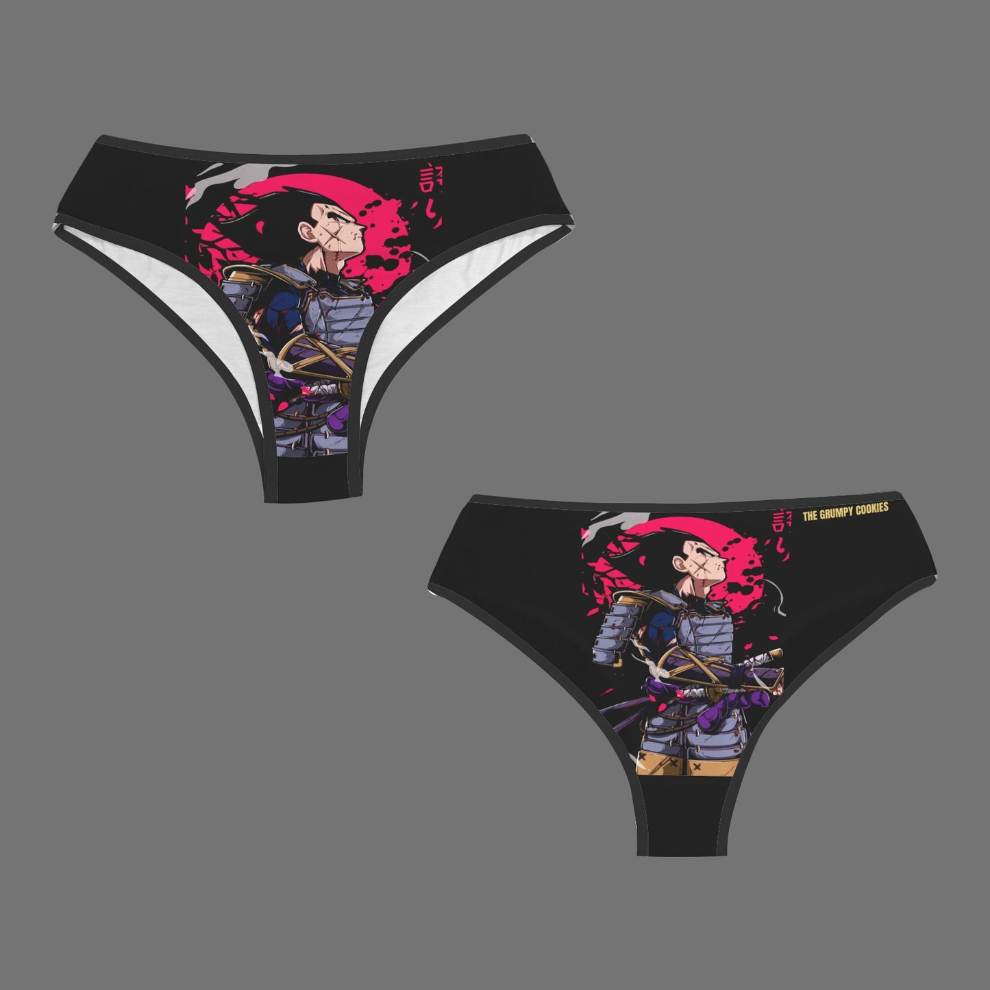 Dragon Ball - Samurai Vegeta Women's Mid Rise Black Underwear