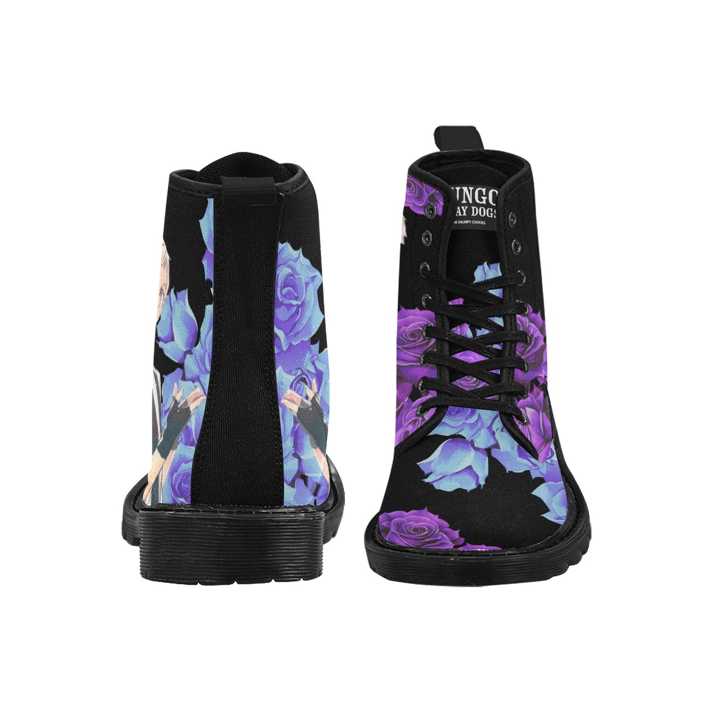 Bungo Stray Dogs - Everything's Coming Up Roses Men's Lace Up Canvas Boots