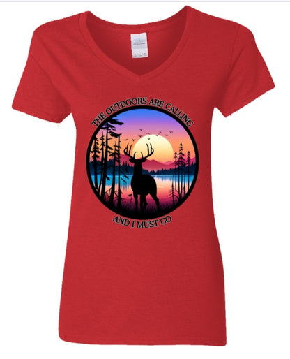 The Grumpy Cookies - Outdoors Ladies V-Neck T-Shirt