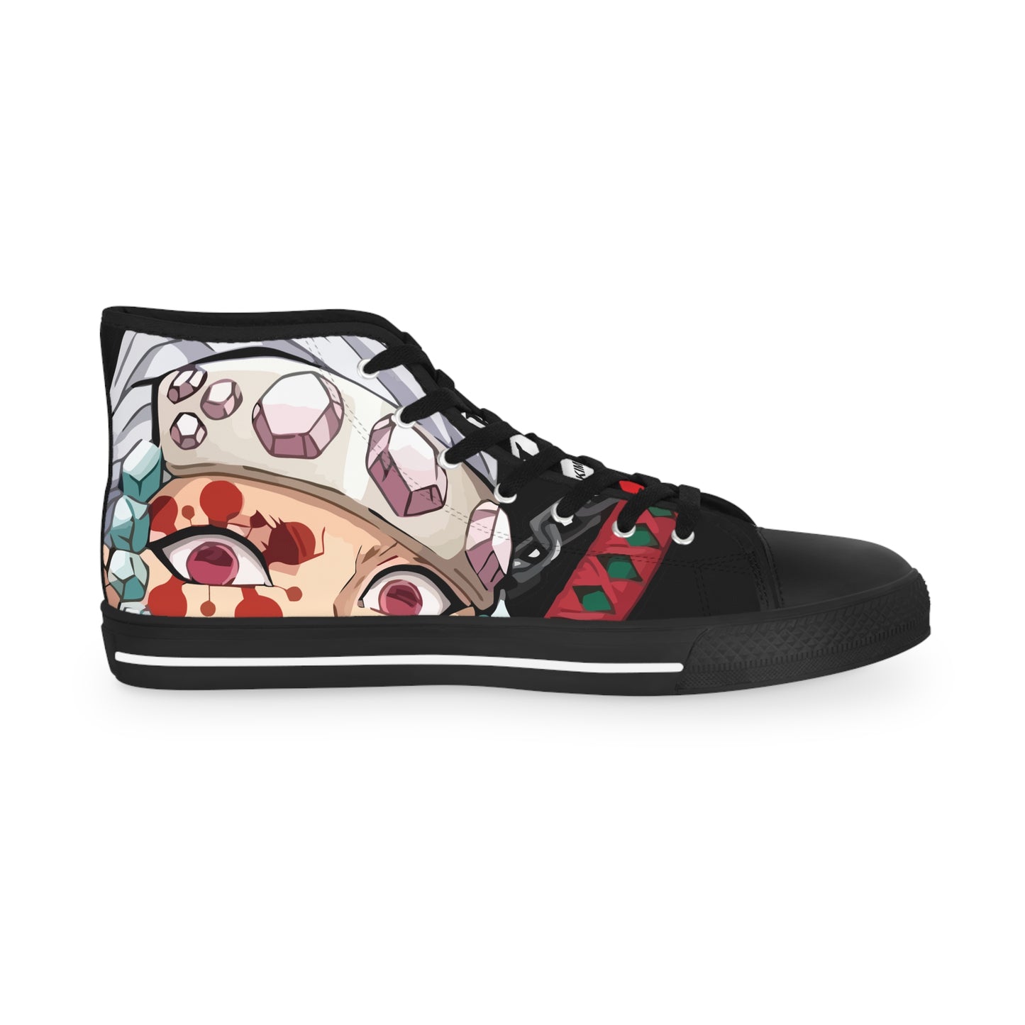 Flashy Tengen Men's High Top Black Sneakers