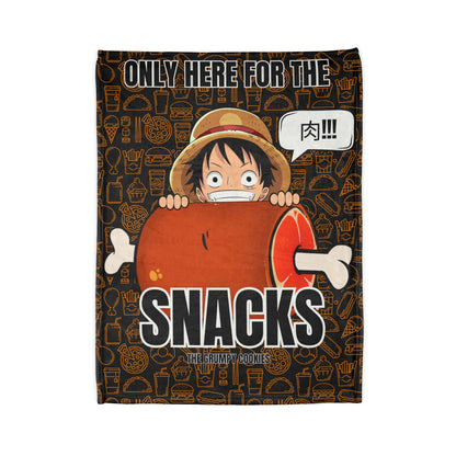 One Piece- Here For The Snacks Polyester Blanket