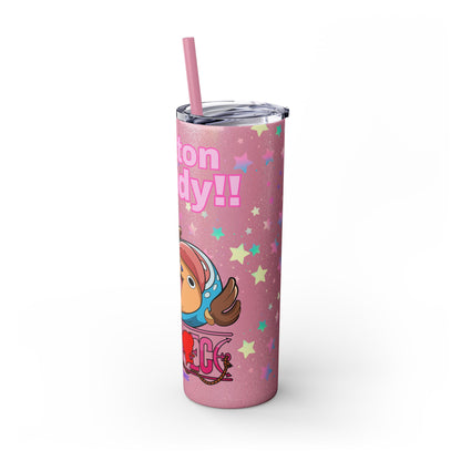 One Piece - Chopper Loves Cotton Candy Skinny Tumbler with Straw, 20oz