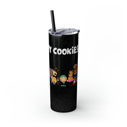 The Grumpy Cookies Crew Skinny Tumbler with Straw, 20oz