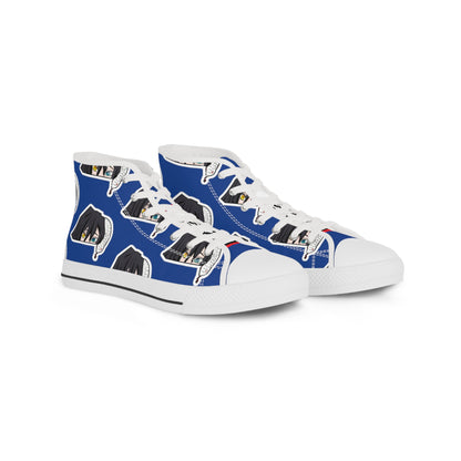 Super Serious Iguro Men's High Top Blue Sneakers