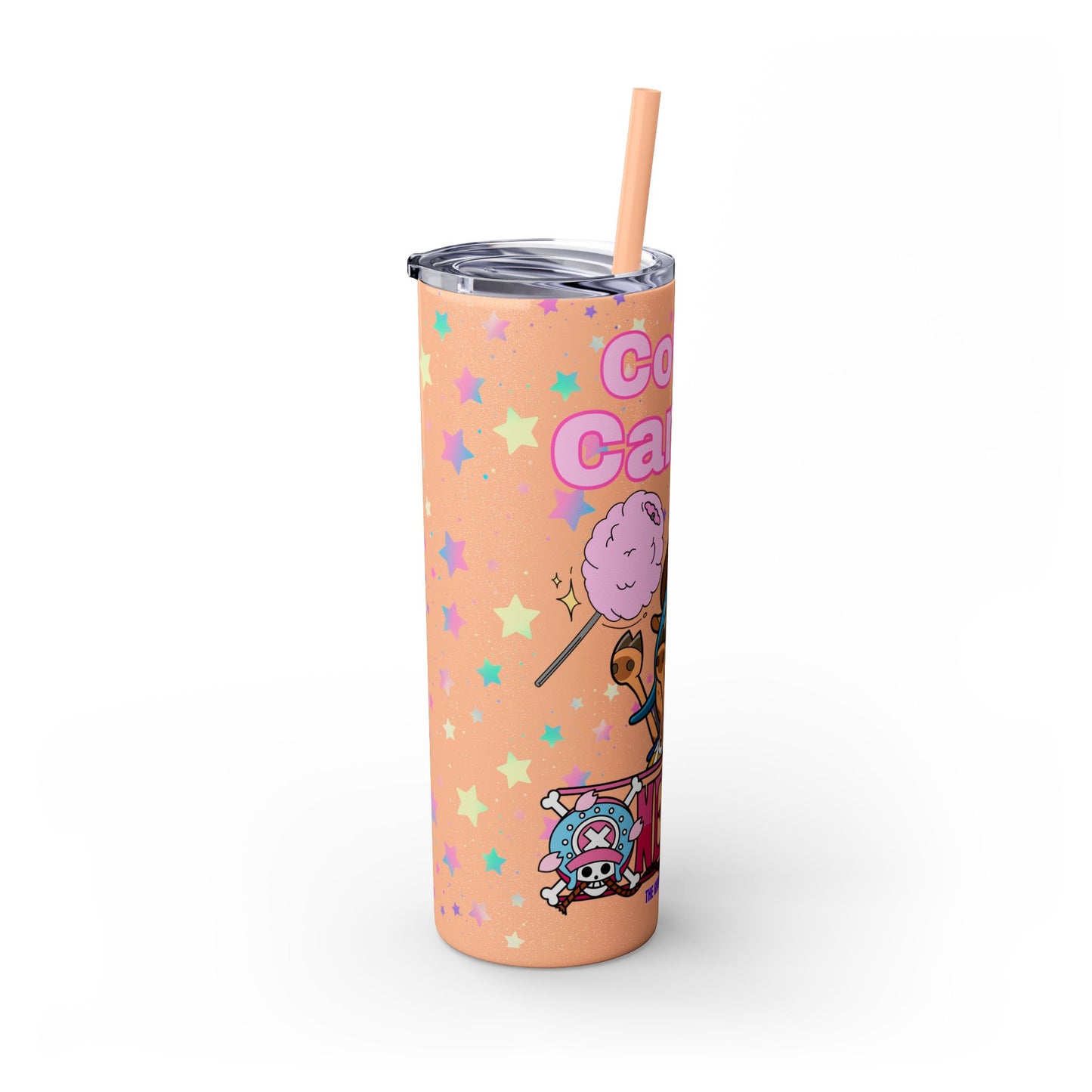 One Piece - Chopper Loves Cotton Candy Skinny Tumbler with Straw, 20oz