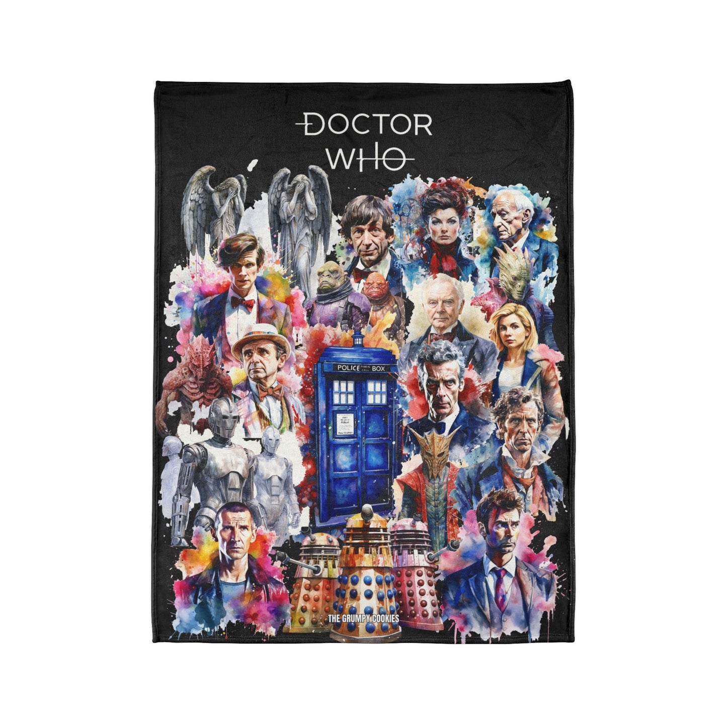 Dr Who - The Doctor and his Foes Polyester Blanket