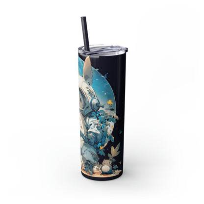 Totoro In Space Skinny Tumbler with Straw, 20oz