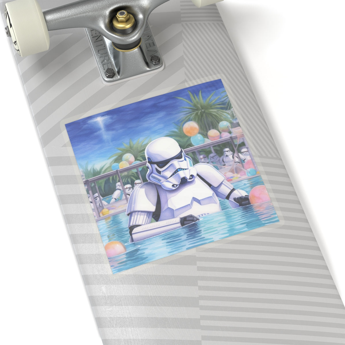 Storm Trooper at the Pool Party Kiss-Cut Stickers