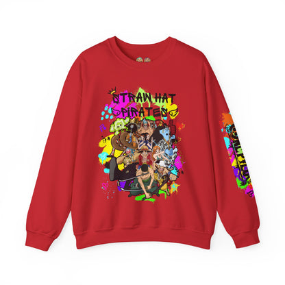 One Piece - Graffiti Straw Hat Crew Unisex Heavy Blend™ Crewneck Sweatshirt