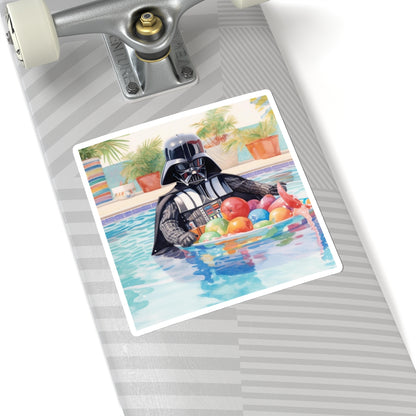 Darth Vader at the Pool Party Kiss-Cut Stickers