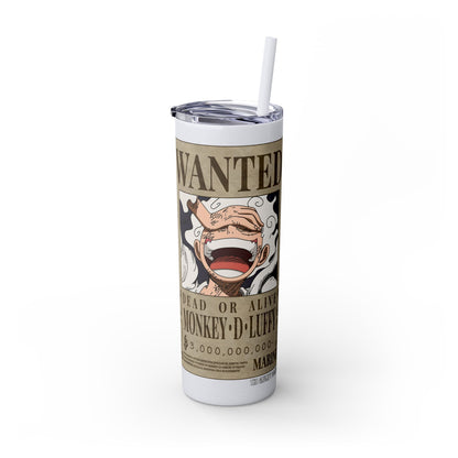 One Piece - Luffy Fifth Gear Skinny Tumbler with Straw, 20oz