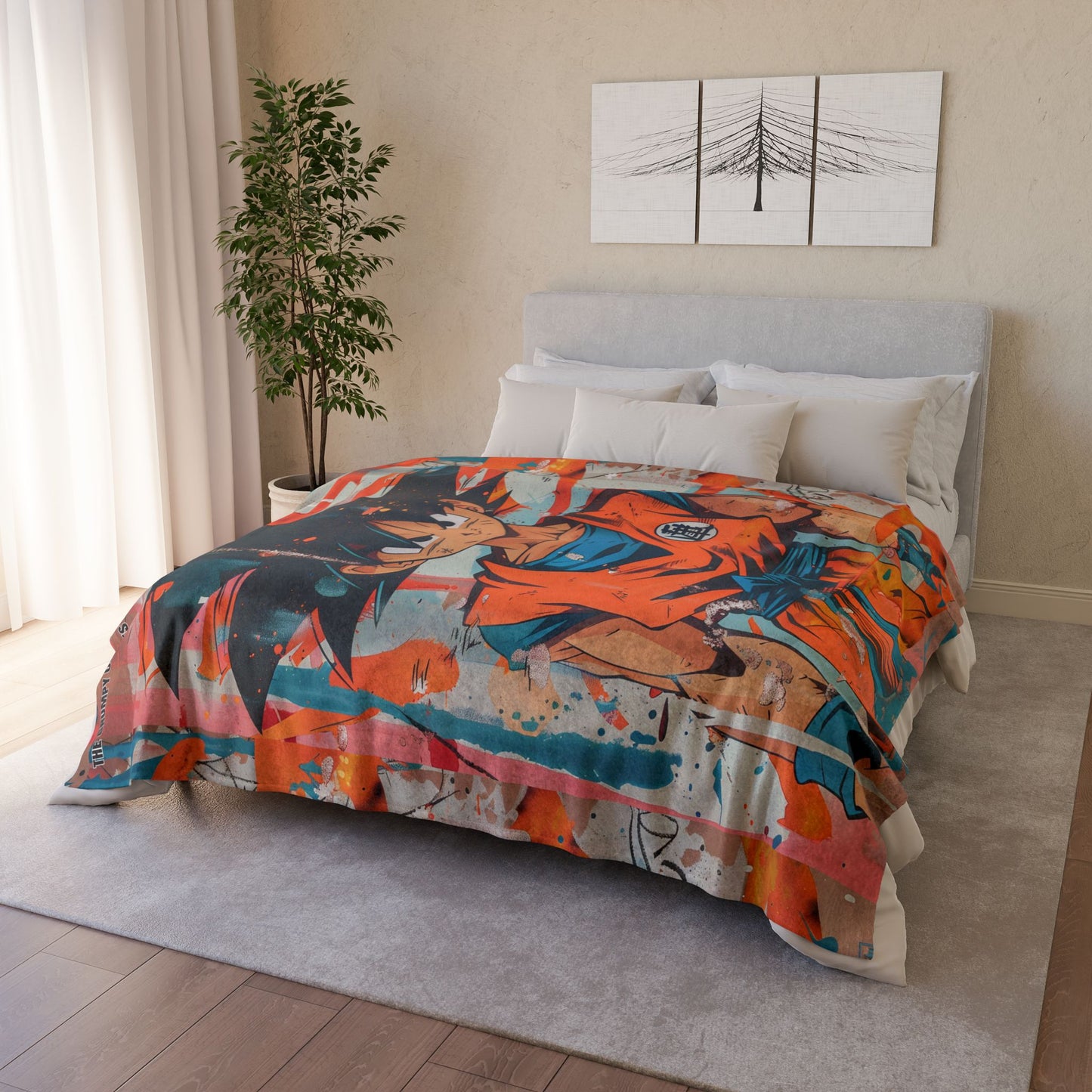 Dragon Ball- Orange Goku Polyester Blanket