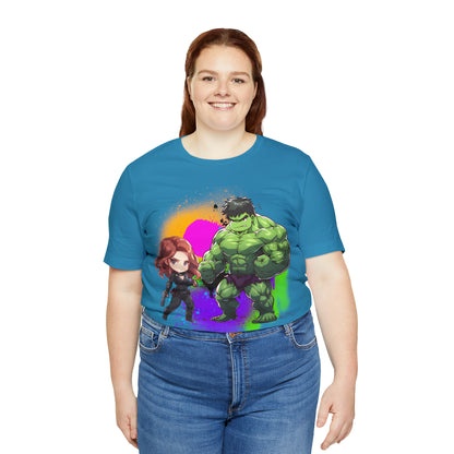 Hulk Loves Black Widow Jersey Short Sleeve Tee