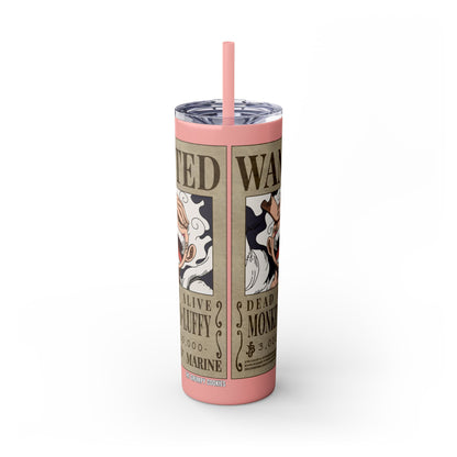 One Piece - Luffy Fifth Gear Skinny Tumbler with Straw, 20oz