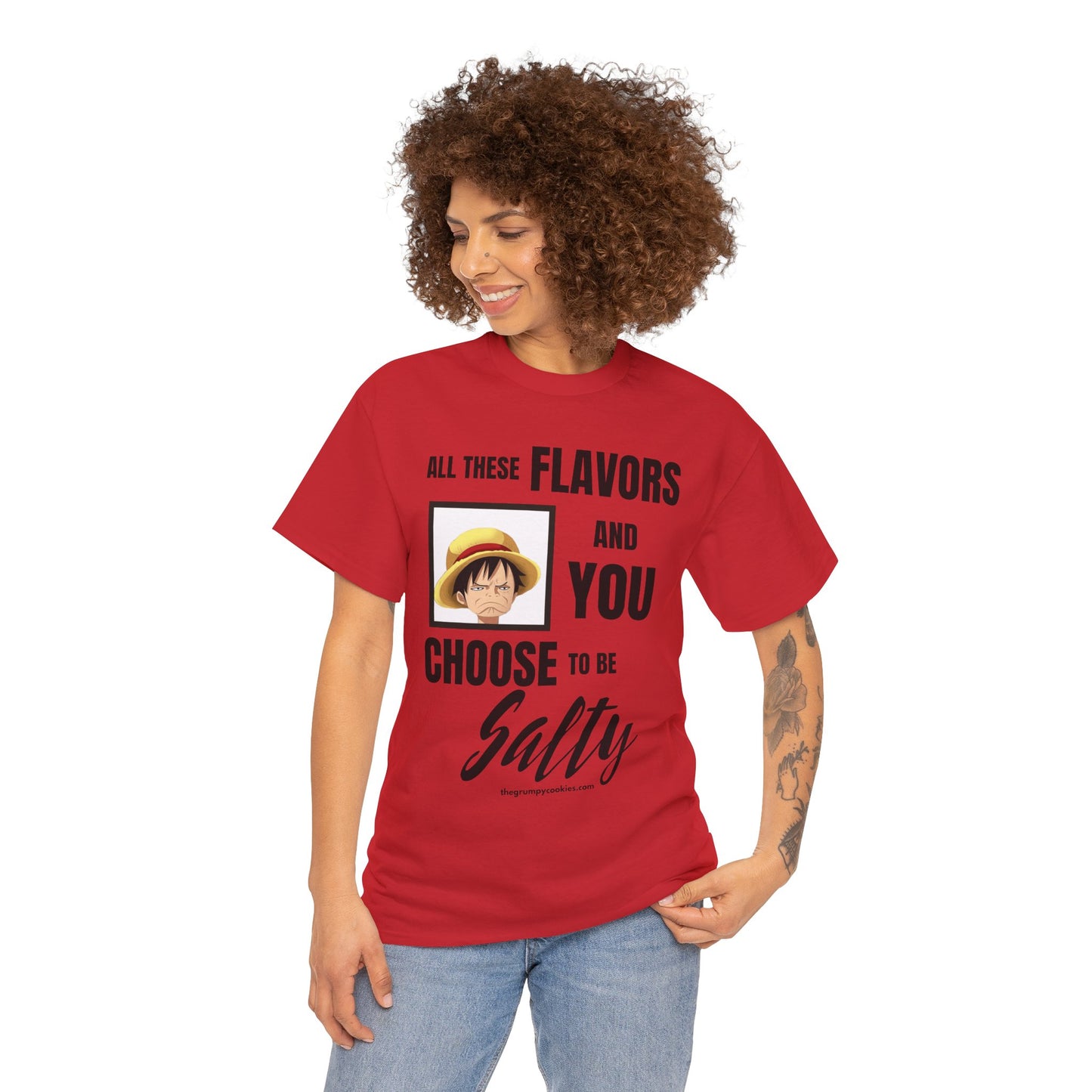 Luffy Choose to Be Salty Unisex Heavy Cotton Tee