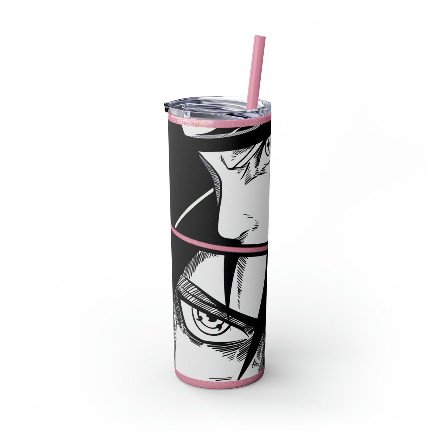 Naruto and Sasuke Skinny Tumbler with Straw, 20oz