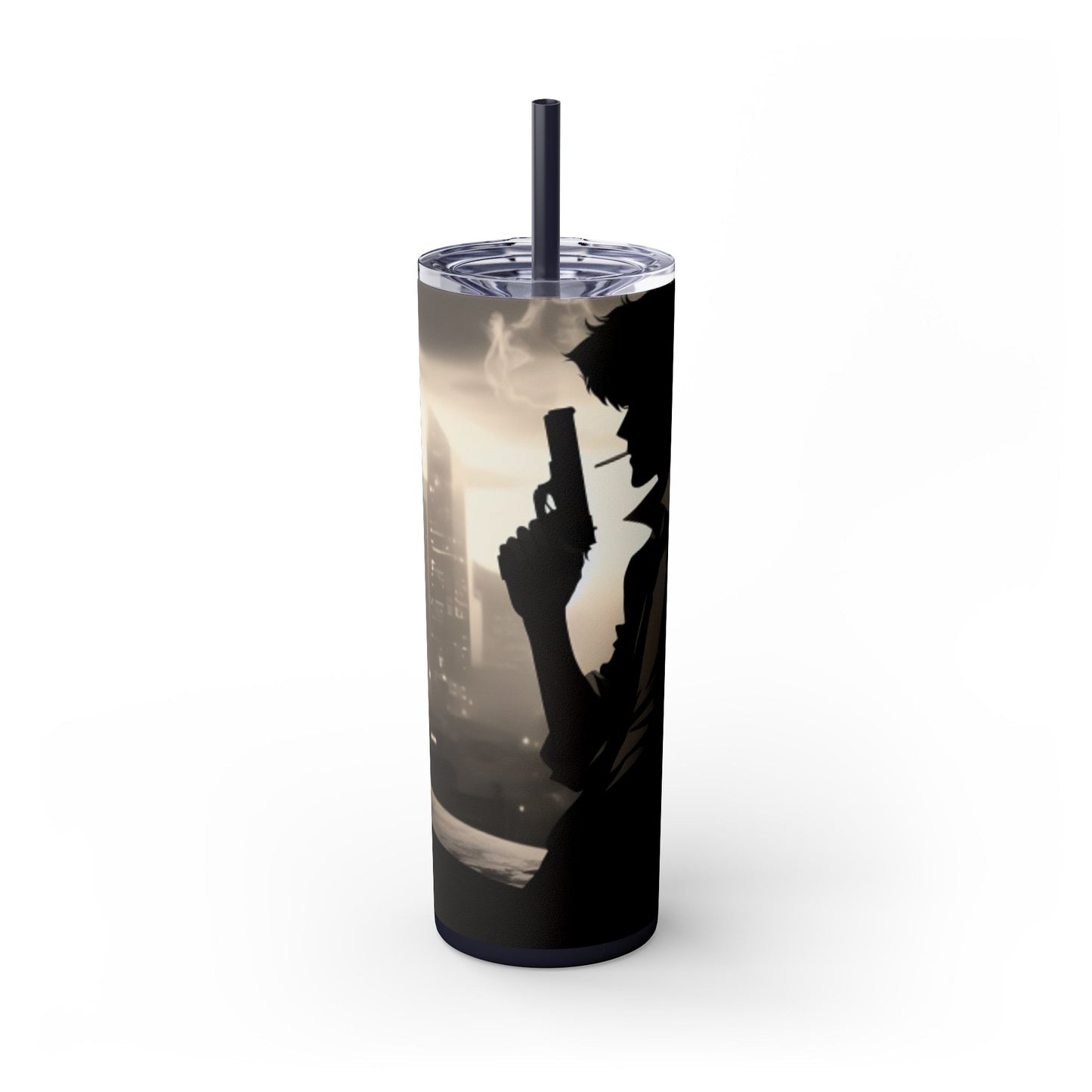 Spike in the City Skinny Tumbler with Straw, 20oz