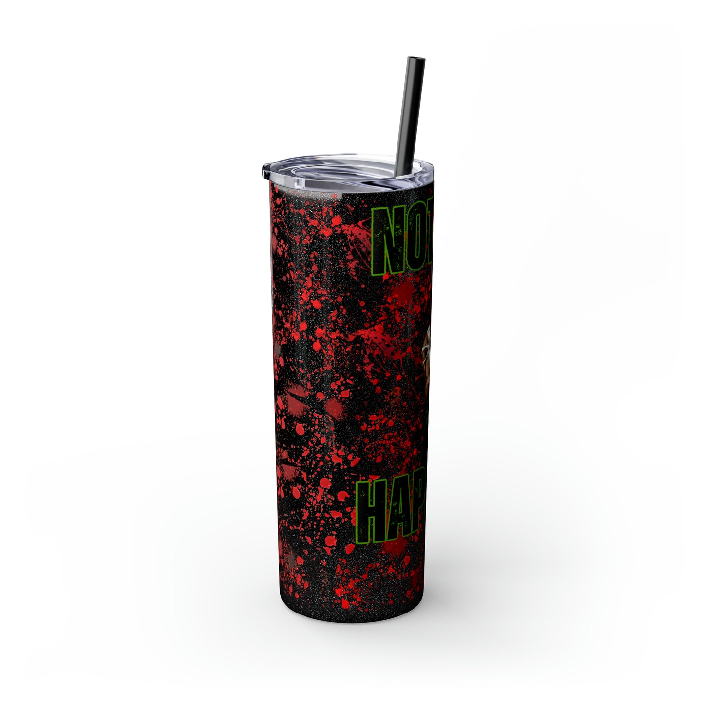 Zoro Nothing Happened Skinny Tumbler with Straw, 20oz