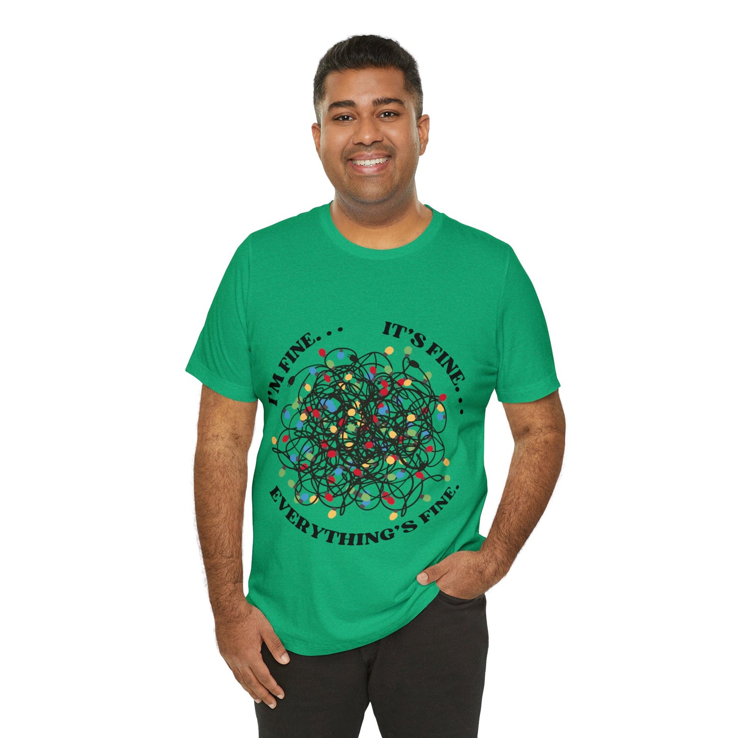 Tangled Lights Everything is Fine Short Sleeve Tee