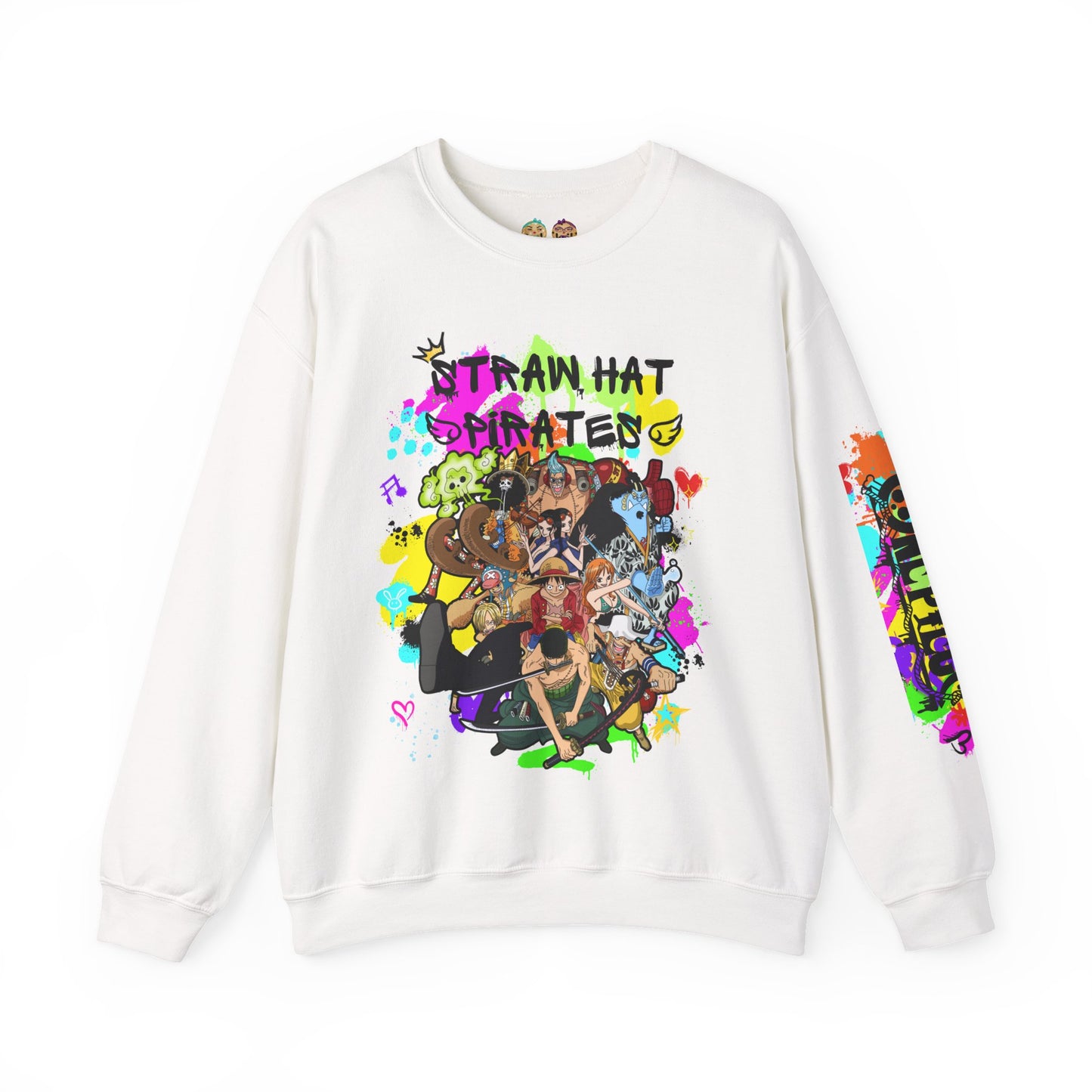 One Piece - Graffiti Straw Hat Crew Unisex Heavy Blend™ Crewneck Sweatshirt
