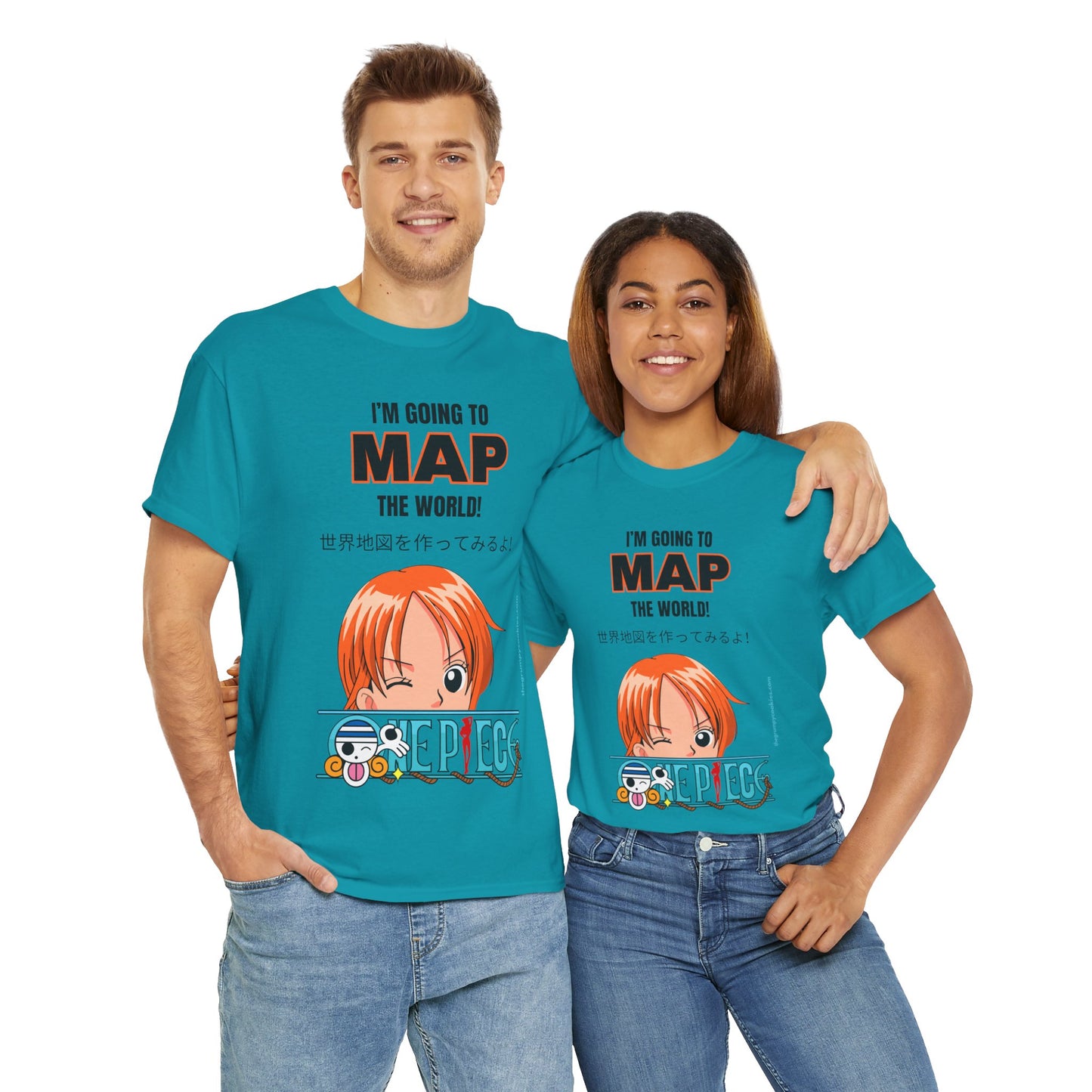 Map the World Unisex Heavy Cotton Tee