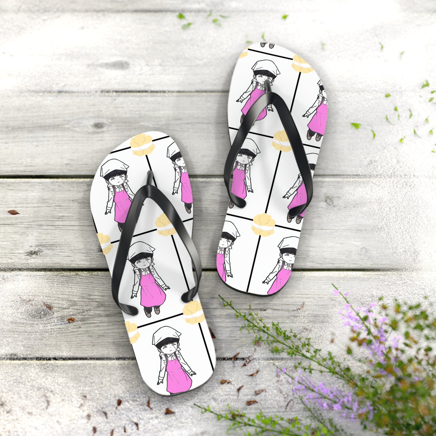 Mash loves Cream Puffs Unisex Flip Flops