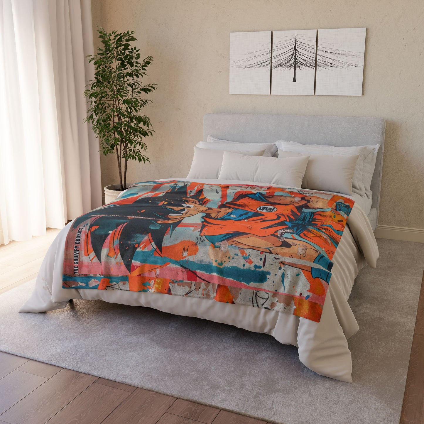 Dragon Ball- Orange Goku Polyester Blanket