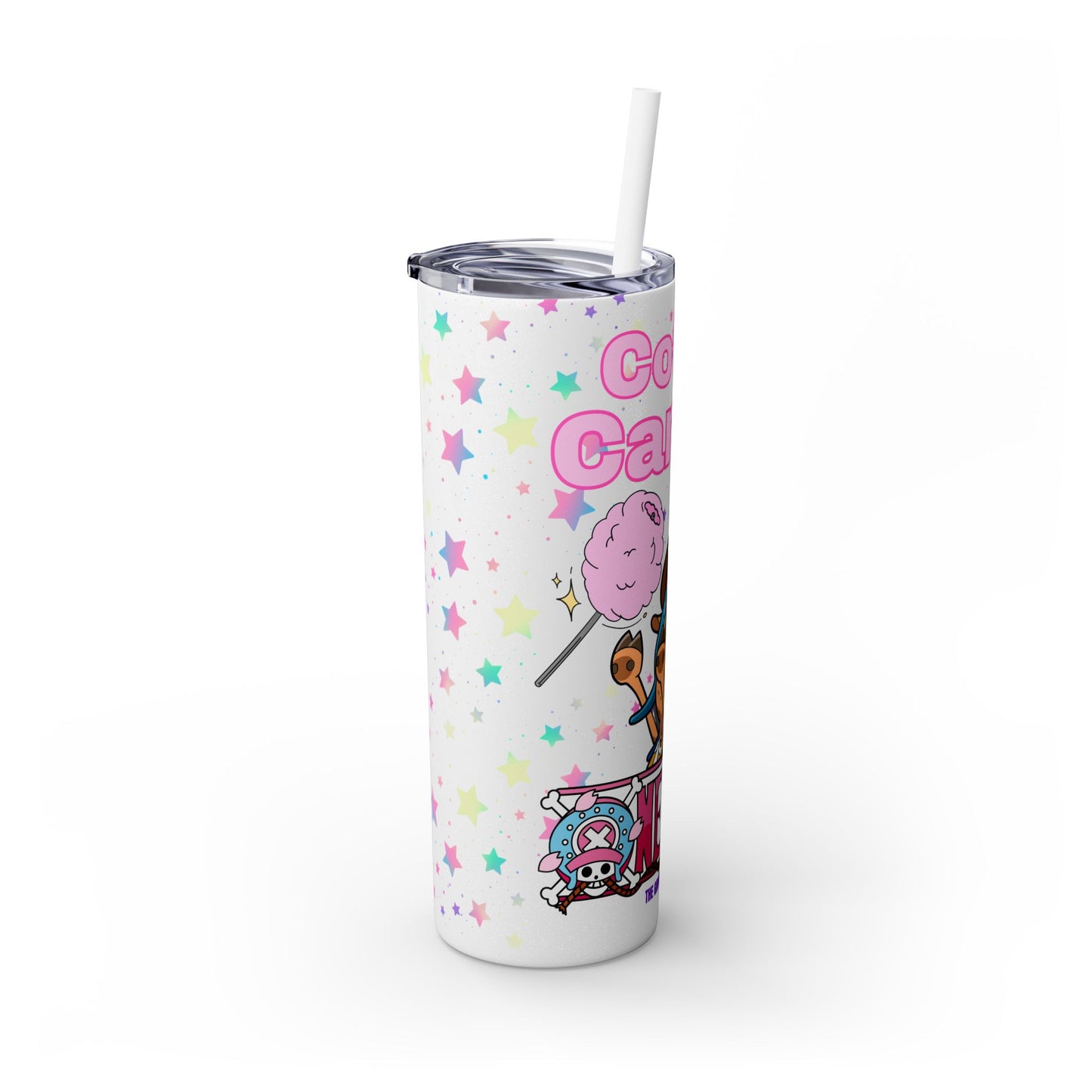 One Piece - Chopper Loves Cotton Candy Skinny Tumbler with Straw, 20oz