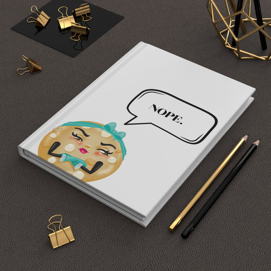 Nope White Hardcover Journal