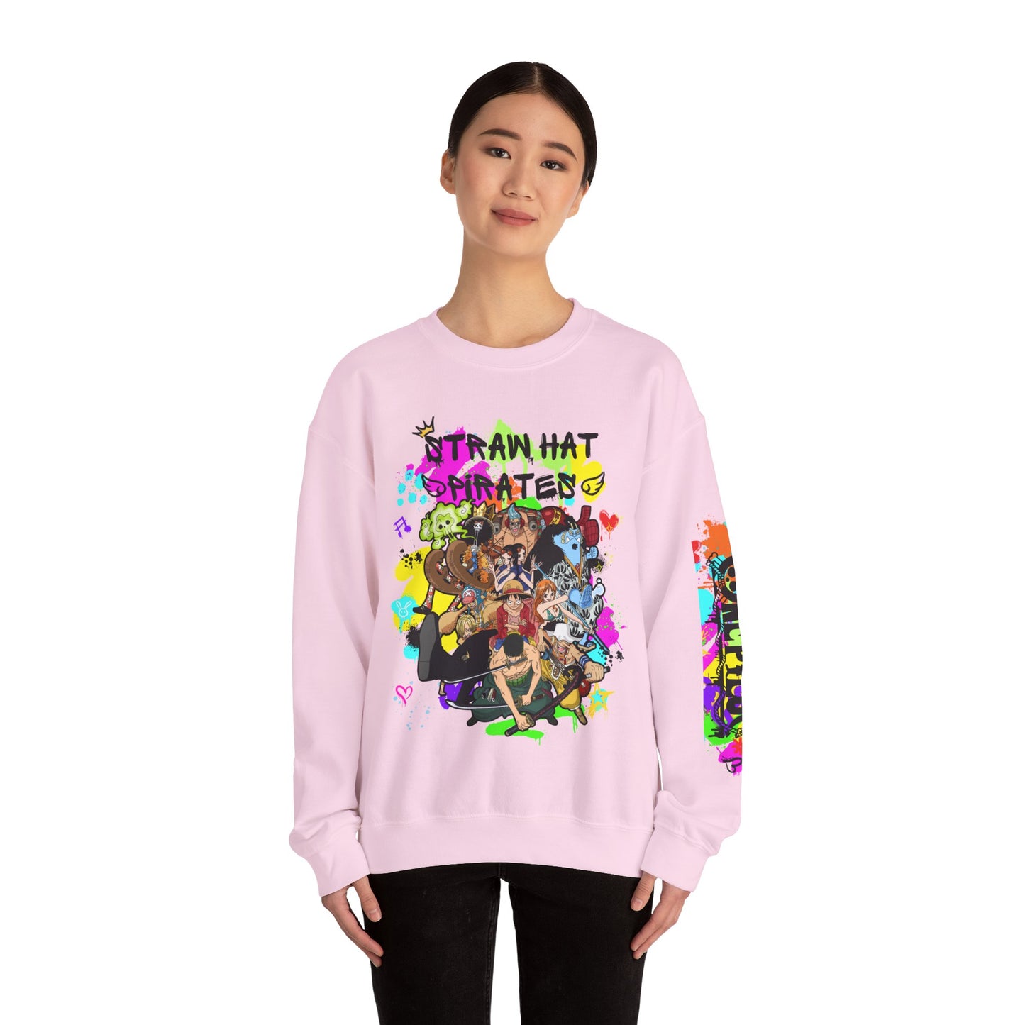 One Piece - Graffiti Straw Hat Crew Unisex Heavy Blend™ Crewneck Sweatshirt