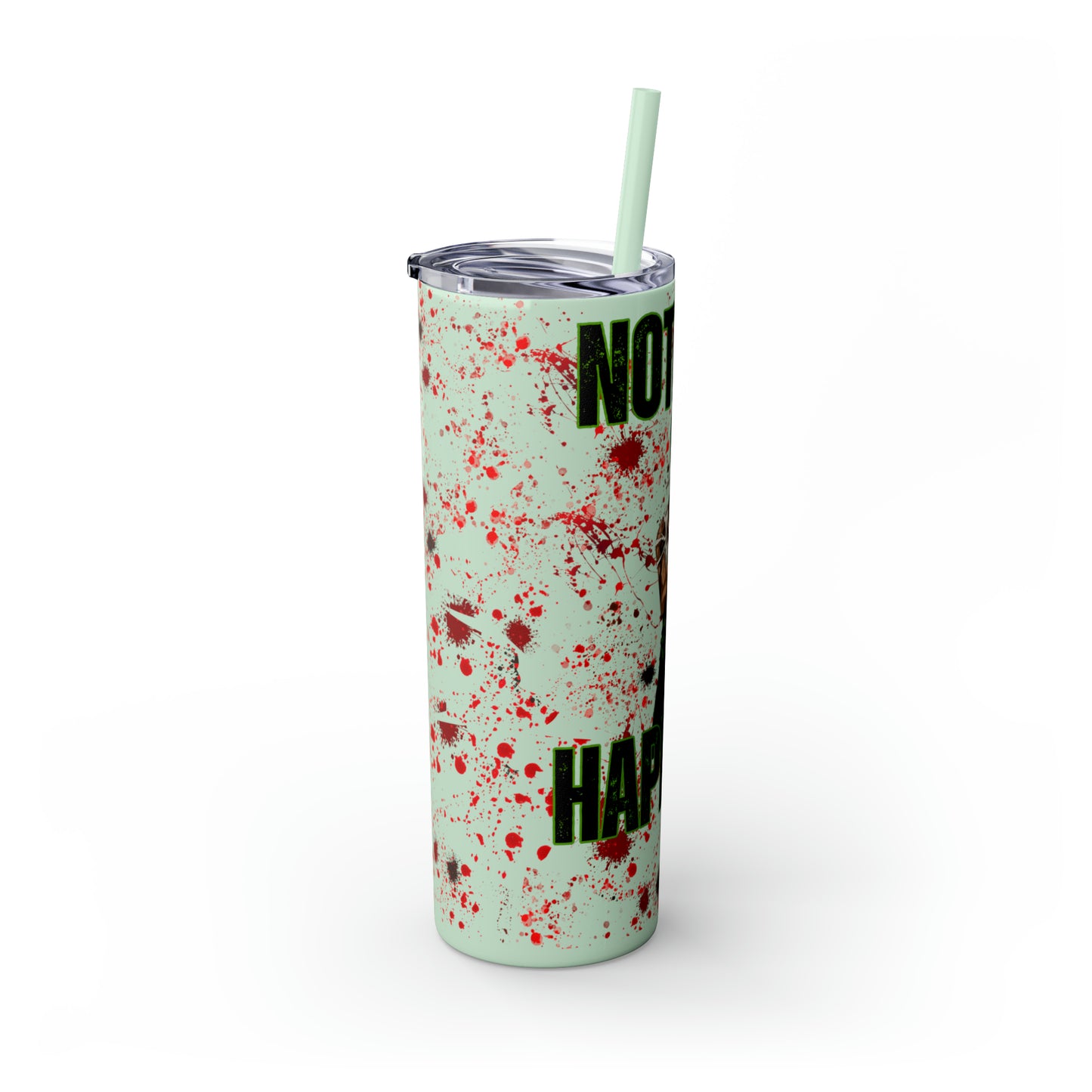 Zoro Nothing Happened Skinny Tumbler with Straw, 20oz