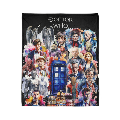 Dr Who - The Doctor and his Foes Polyester Blanket