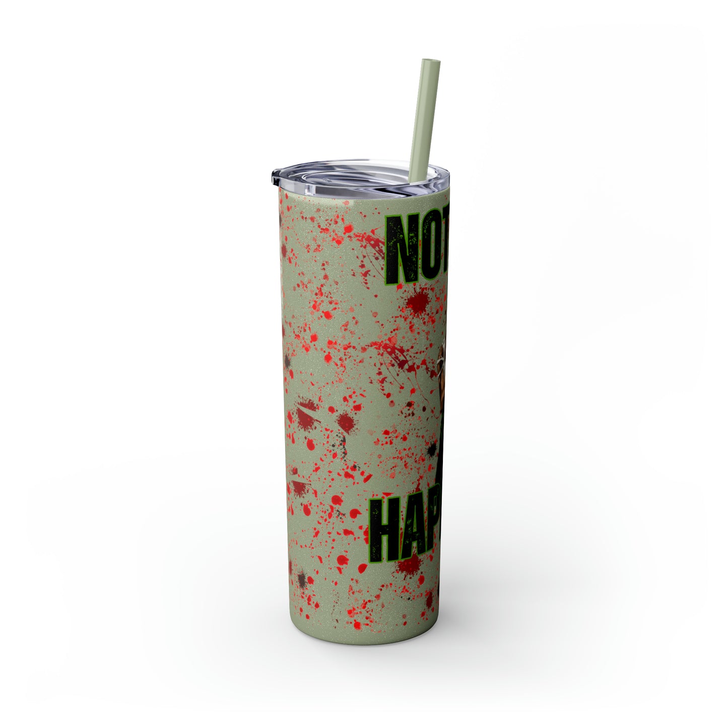 Zoro Nothing Happened Skinny Tumbler with Straw, 20oz