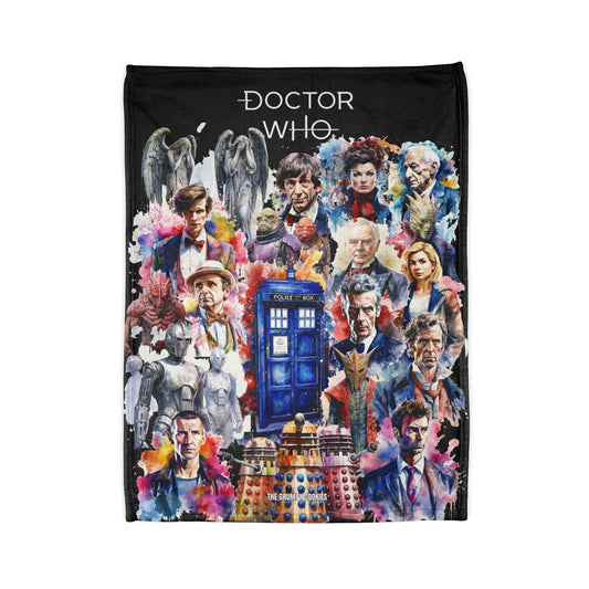 Dr Who - The Doctor and his Foes Polyester Blanket