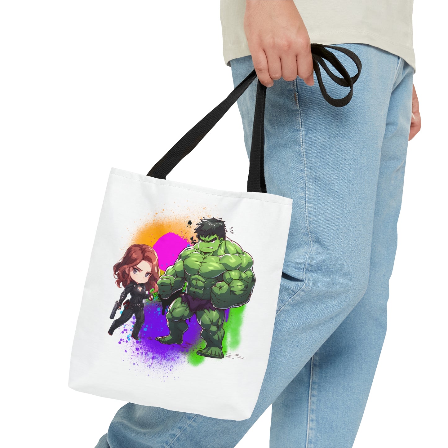 Hulk Loves Black Widow White Tote Bag