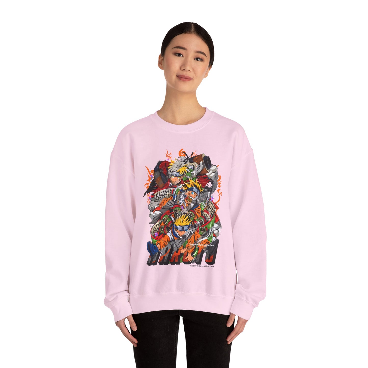 The many faces of Naruto Unisex Heavy Blend™ Crewneck Sweatshirt