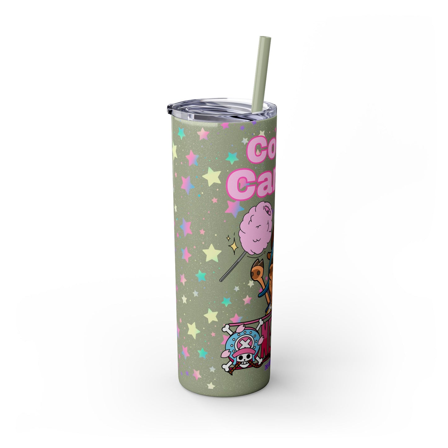 One Piece - Chopper Loves Cotton Candy Skinny Tumbler with Straw, 20oz