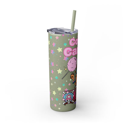 One Piece - Chopper Loves Cotton Candy Skinny Tumbler with Straw, 20oz